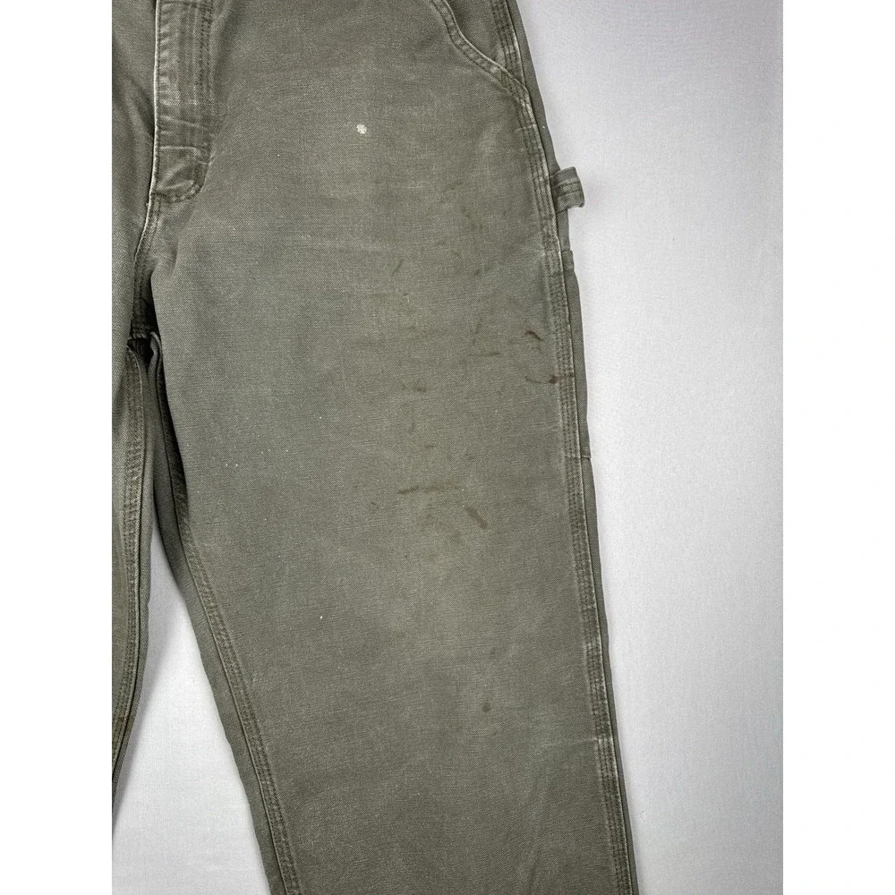 Vintage Carhartt B11 MOS Work Pants 36x34 Moss Green Carpenter Duck Canvas